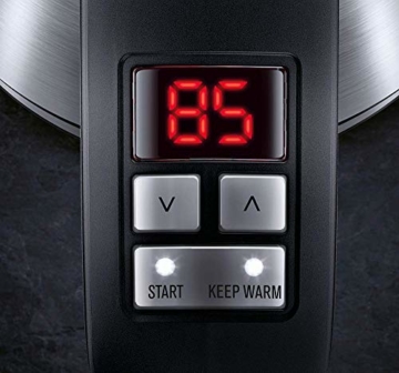 AEG EWA7700 Wasserkocher (1.7 Liter, 2400 W, LCD-Display, 13 variable Temperaturstufen in 5-Grad-Temperaturschritten, von 40°C bis 100°C, Entnehmbarer Kalkfilter) Edelstahl - 3