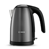 Bosch TWK7805 Wasserkocher aus Edelstahl, 2200 W maximal, 1,7 L, Dampfstopp-Automatik, anthrazit/schwarz - 1