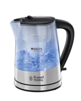 Russell Hobbs 22850-70 Wasserkocher Purity, 2200 Watt, 1.5l, integrierter BRITA Wasserfilter, blaue Beleuchtung, blau - 1