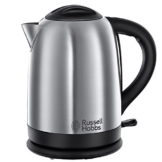 Russell Hobbs Oxford 20090-70 Wasserkocher mit Schnellkochfunktion (2,4 kW) silber/schwarz - 1