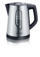 Severin WK 3342 Wasserkocher (2200 Watt, 1,5 L, Edelstahlgehäuse) Edelstahl-gebürstet/schwarz - 1