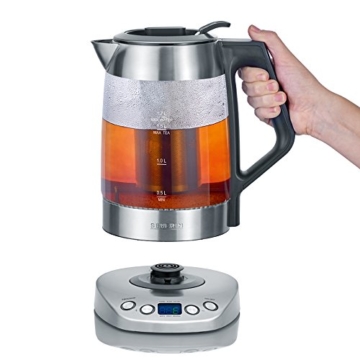 Severin WK 3479 Glas Tee und Wasserkocher Deluxe (3000 Watt, 1,7 Liter) edelstahl - 3