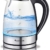 TurboTronic Glas Wasserkocher 1,7 Liter mit Kalkfilter und LED Beleuchtung Blau (innen) BPA Frei, Leistung: 2200 Watt - 3